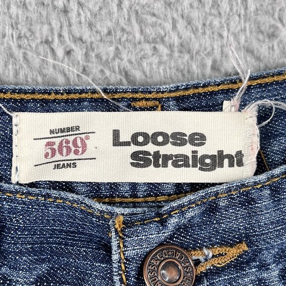 Y2K Levi's Womens 569 Loose Straight Blue Jeans Sz 18 - Picture 6 of 7